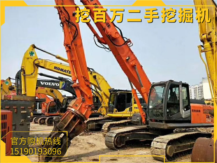 日立240加長臂挖掘機改裝旋轉夾 | 高效多功能的物料處理解決方案 Hitachi 240 Excavator with Extended Boom and Rotating Grapple Retrofit | Efficient and Multifunctional Material Handling Solution