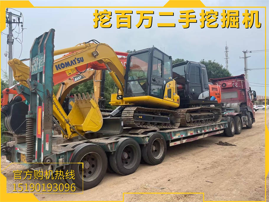 恭喜山東老板喜提兩臺精品二手挖掘機，日立120和小松70